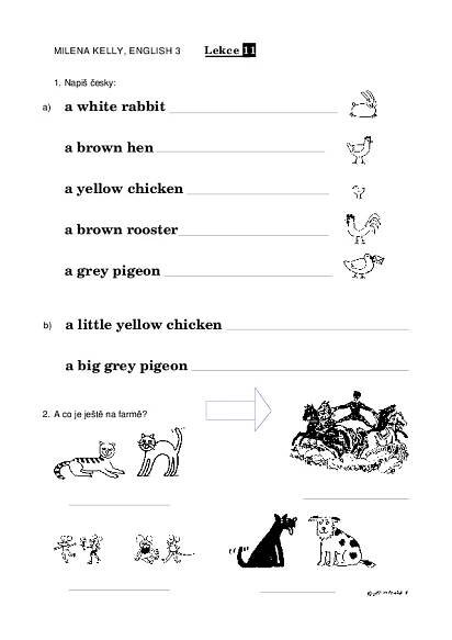 ANGLIČTINA EXPRES : Pracovní listy Farm English 3