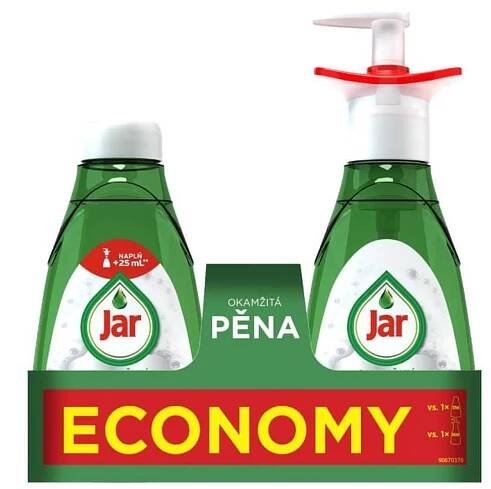 Jar Active Foam Sofort-Schaum Reinigungsmittel für das manuelle Geschirrspülen Pumpe 350 ml + Nachfüllpackung 37 ml, Duopack