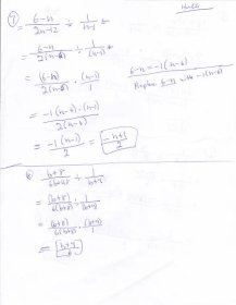 Algebra Homework Page