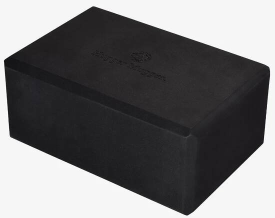 4 in. Recycled Foam Yoga Block - Black (Side View)
