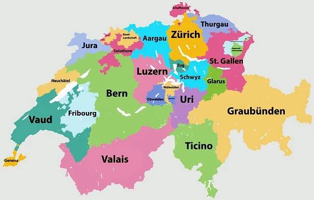 Mapa kantonů