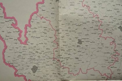 ZÁPADOČESKÝ KRAJ - MAPA SPRÁVNÍHO ROZDĚLENÍ - 1960 - PLZEŇ CHEB VARY - Staré mapy a veduty