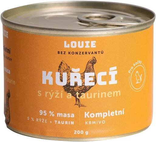 Louie Konzerva pro kočky kuřecí s rýží a taurinem, 200 g 200 g od 31 Kč