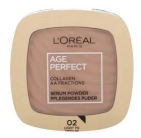 L'Oréal Paris Age Perfect Serum Powder 9 g pudr pro ženy 02 Light To Medium