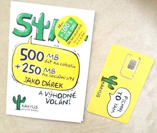 SIM karta KAKTUS do GSM (nabito 100Kč) - Image 2