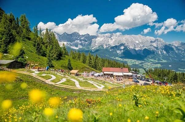 Blick auf die Junior Trails - Teil der Reiteralm Trails