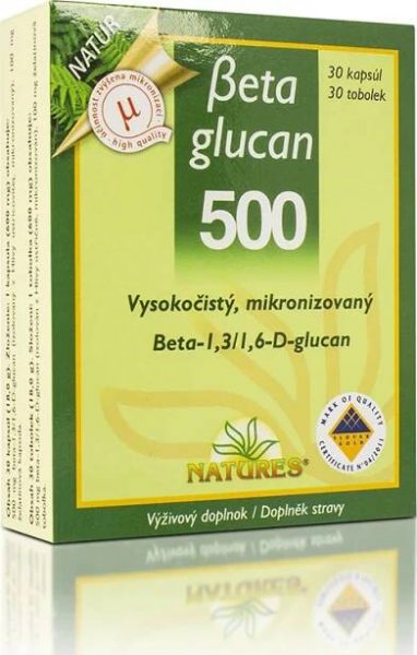 Natures Beta Glucan 500 mg 30 cps. od 737 Kč
