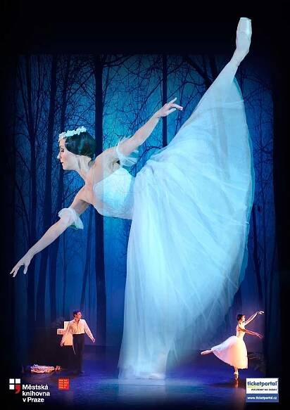 Uvedení baletu Giselle v Městské knihovně v Praze