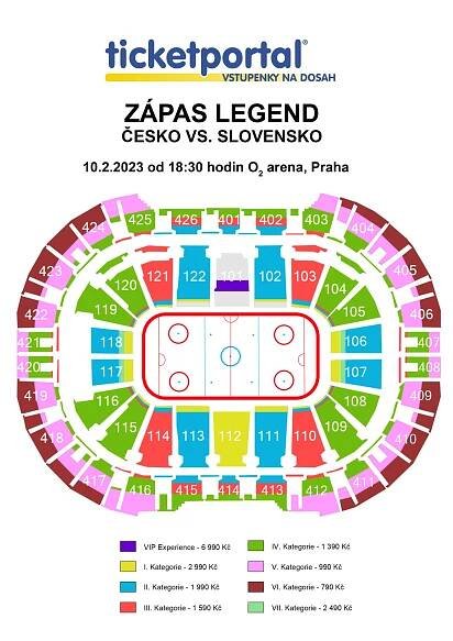 ZÁPAS LEGEND ČESKO VS. SLOVENSKO – O2 arena