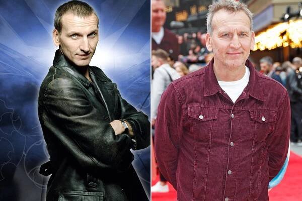 Christopher Eccleston in 2005 (left) in 2019 (right)