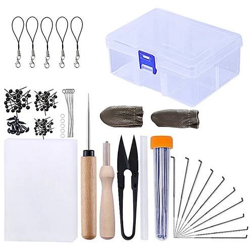 54PCS Nadelfilz-Kit Nadelfilz-Starter-Kit Fasergarn-Nadelfilzzubehör für die Heimwerker-Heimwerkerkunst