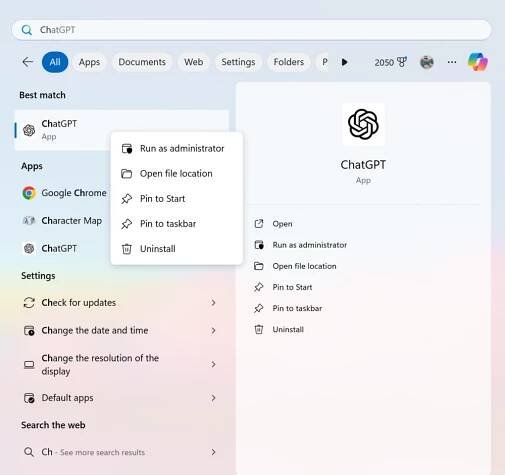 Jak spustit ChatGPT jako program Windows