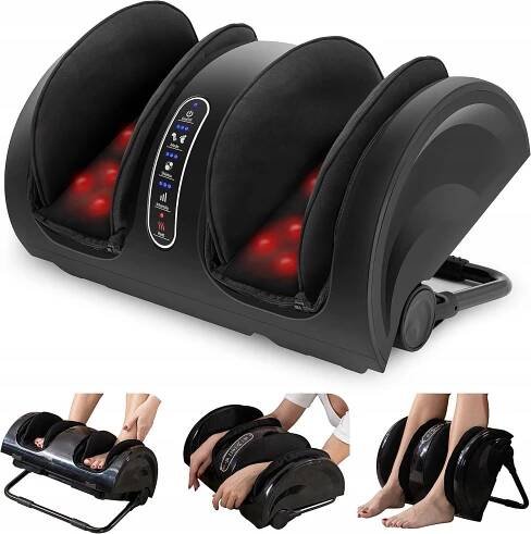 MASÁŽNÍ PŘÍSTROJ NA NOHY LÝTEK SHIATSU PROFESIONÁLNÍ RŮZNÉ REŽIMY VYHŘÍVÁNÍ REGULACE