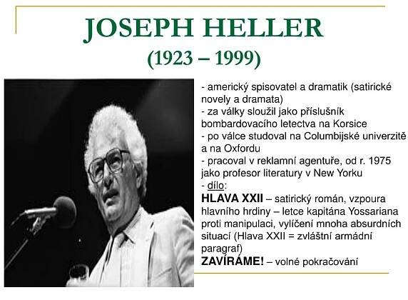 PPT - SVĚTOVÁ LITERATURA 2. POLOVINY 20. STOLETÍ PowerPoint Presentation - ID:5084082