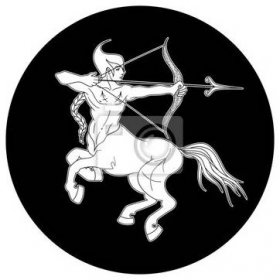Střelec znamení zvěrokruhu, horoskop symbol, vektorové ilustrace