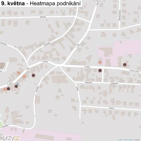 9. května - mapy | Kurzy.cz
