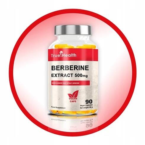 BERBERIN EXTRAKT 500 mg BERBERINE 90 kapslí CUKROVKA DŘIŠŤÁL TRUE HEALTH Kód výrobce 8594225330018