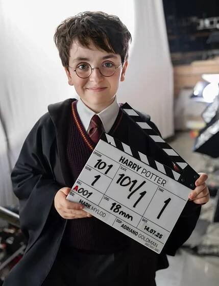 Dominic McLaughlin - Harry Potter (Picture: Aidan Monaghan/HBO)
