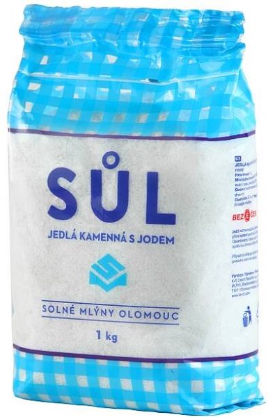 Solné Mlýny Olomouc Jedlá sůl kamenná s jódem
