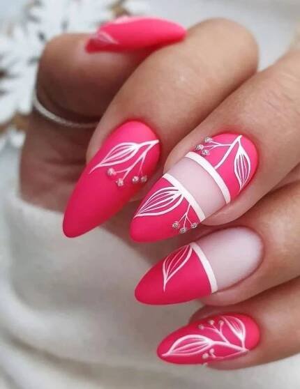 🍃🌹🍃Nail Design🍃🌹🍃 | Nail designs, Nail art, Acrylic nails coffin pink