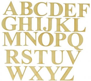 Times New Roman Bold Wood Letters