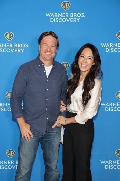 Chip and Joanna Gaines at the Warner Bros. Discovery Upfront 2022.