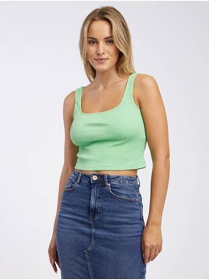 Pieces - Zelené dámské basic tílko Pieces Nukisa | ZOOT.cz