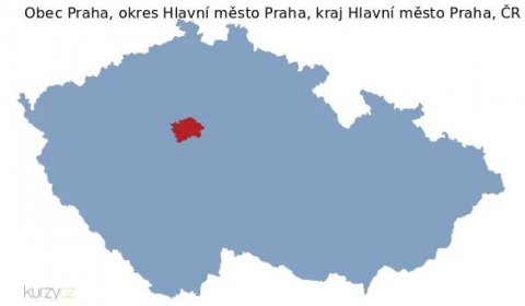 Mapa obce Praha, okresu Hlavní město Praha a kraje v ČR