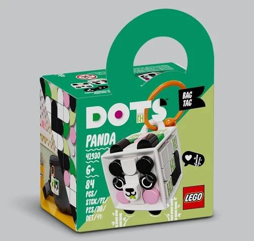 LEGO DOTS Ozdoba na tašku – panda 41930