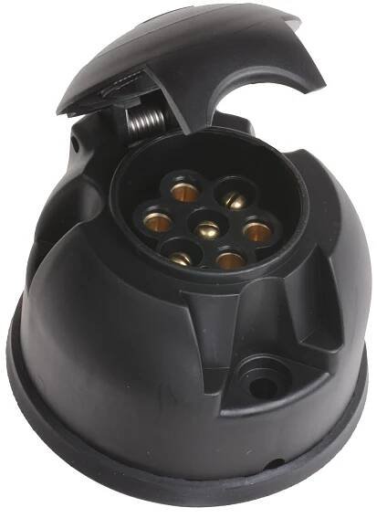 zásuvka sedmipólová 12V plast JAEGER + tesnenie - Autoron.cz