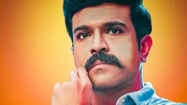 Ram Charan HD Mustache Vector Art Wallpaper