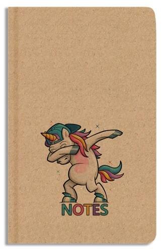 Notes linkovaný - A5 - kraft - Unicorn