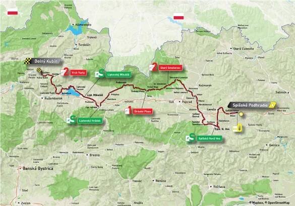 2. etapa Okolo Slovenska 2021 mapa