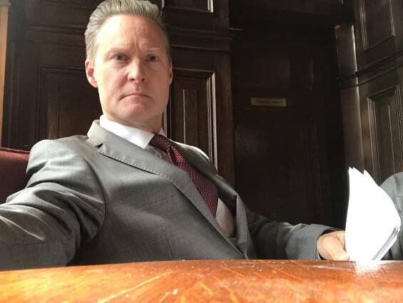 Actor Henrik Norman from shoot Advokaten II (2019)