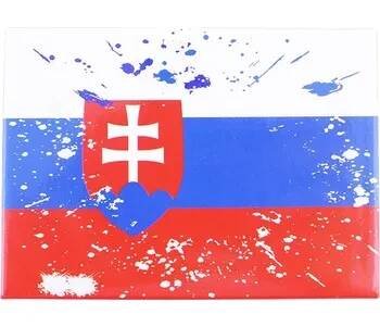 Magnetka Slovakia Vlajka Retro 9x6cm (Magnetka na lednici)