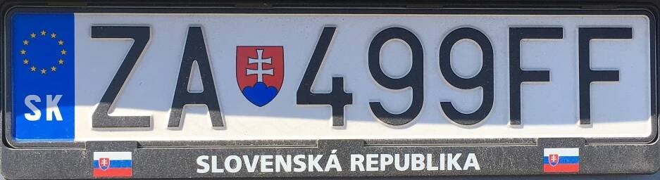 Registrační značka: ZA - Žilina, foto: vlastní