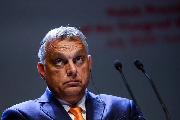 Hungarian Prime Minister Viktor Orban takes part in a press conference at the Visegrad Summit in Lublin, Poland, on Sept. 11, 2020.