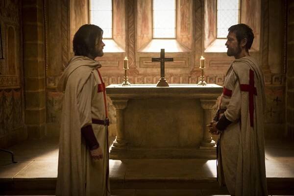 Soumrak templářů - He Who Discovers His Own Self, Discovers God - Z filmu - Pádraic Delaney, Simon Merrells