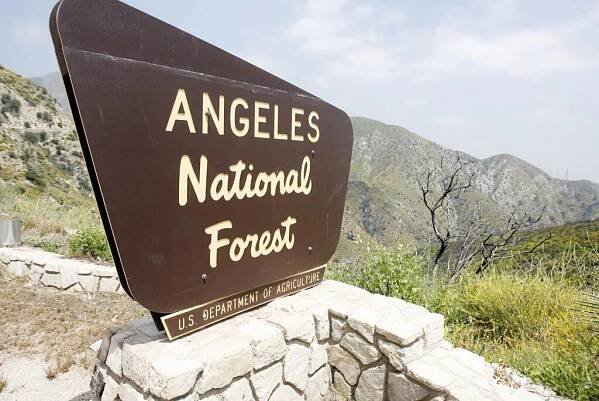 A sign for the Angeles National Forest above La Canada Flintridge on Highway 2 on Monday, June 4, 2012. (Tim Berger/Staff Photographer)