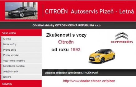 Autoservis Plzeň - Letná s.r.o. - prodej vozů Citroën Infoaktuálně.cz - katalog firem, počasí, zprávy, inzerce zdarma, nabídka