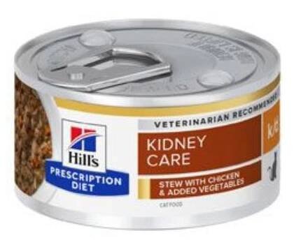 Hill's Fel. PD K/D Kidney Care Ckn&Veg stew Konz. 82g z kategorie Chovatelské potřeby a krmiva pro kočky > Krmivo a pamlsky pro kočky > Konzervy pro kočky
