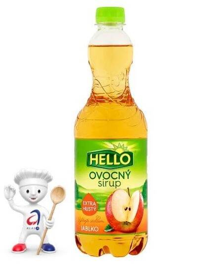 Hello sirup jablko 37% 0,7 l