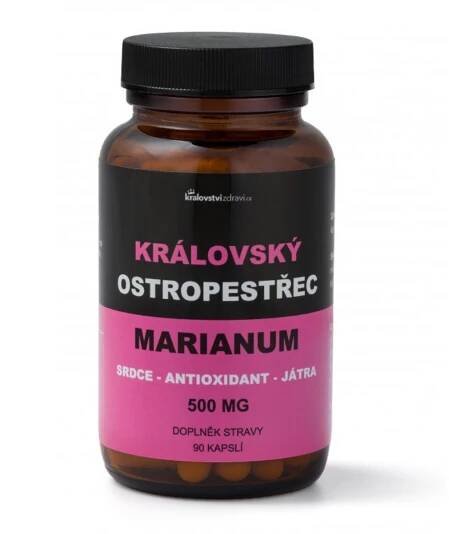 Království zdraví Královský Ostropestřec Marianum 500 mg, extrakt 80% Silymarinu, 90 kapslí