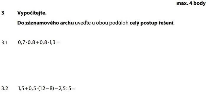 Řešení přijímacího testu z matematiky pro šestileté obory 2024 1. náhradní termín | StatniPrijimacky.cz