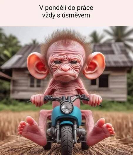 a troll riding on the back of a motorcycle