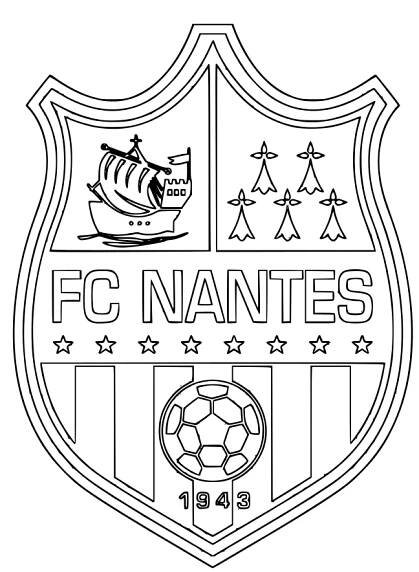 Erb FC Nantes: Omalovánka FC Nantes k vytištění