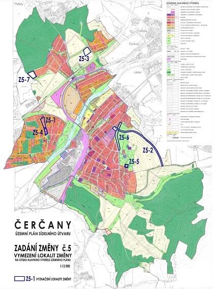 Změna č.5 územního plánu sídelního útvaru Čerčany: Čerčany
