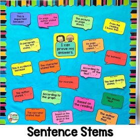 bulletin board for sentence starters