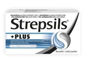 Strepsils Plus 0.6mg/1.2mg/10mg, 24 pastilek