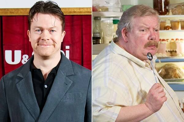 Daniel Rigby in 2025; Richard Griffiths as Vernon Dursley in 'Harry Potter and the Order of the Phoenix'